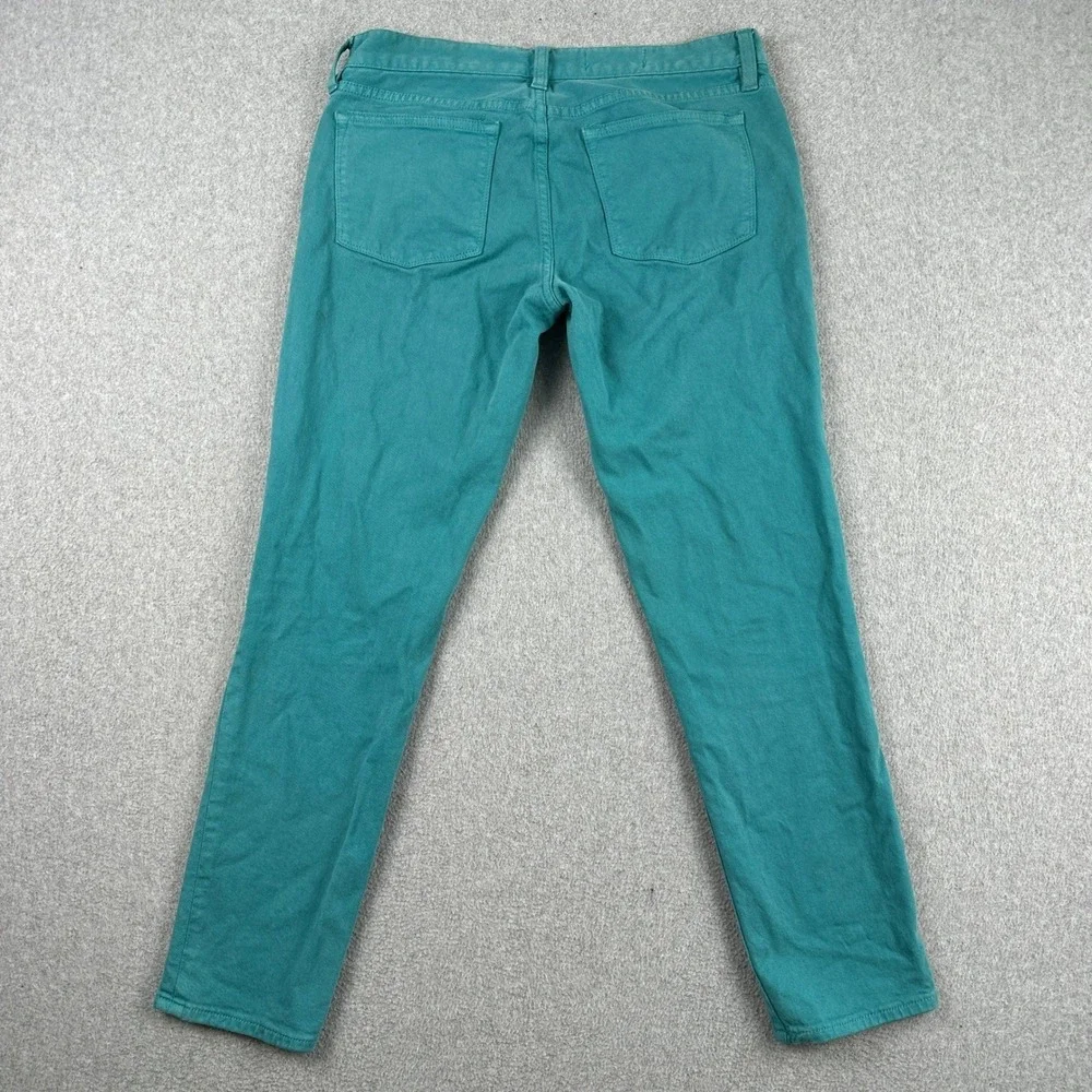 J.Crew Jeans Womens 29 Teal Toothpick Ankle Skinny Stretch Denim Pants